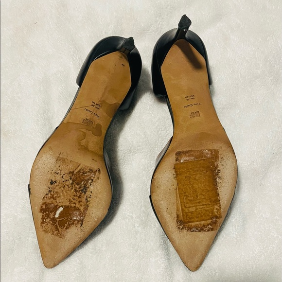 DIANE VON FURSTENBERG Black/Cheetah looking  pointy bump shoes size US 6 1/2 - Picture 8 of 10